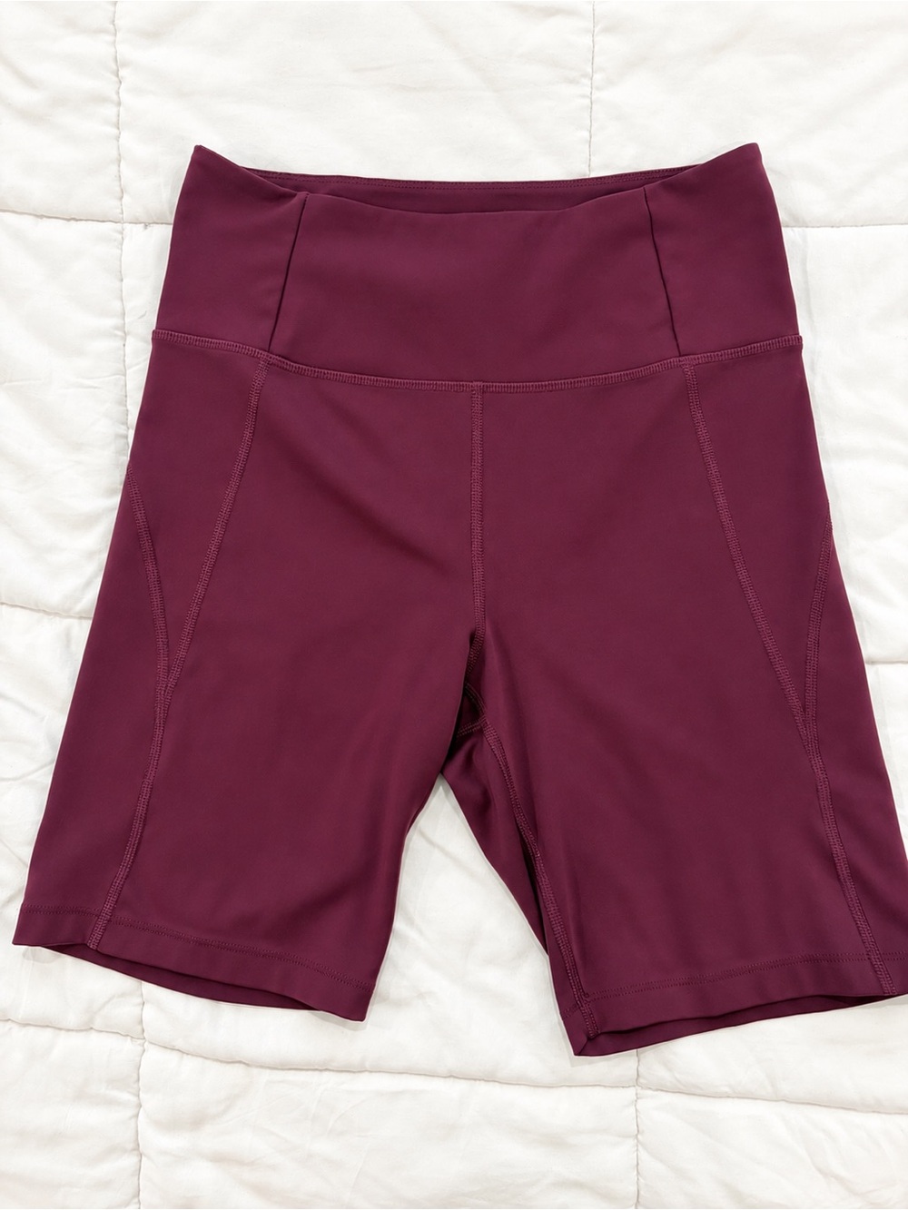 Girlfriend Collective Plum High Rise Biker Shorts Size M